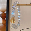Gray Moonstone & Citrine Bracelet 8mm — Minimalist Stone Pairing for Steady Focus Buddha Tibet