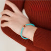 Green Turquoise & Red Agate Bracelet — Two Earth Stones, One Strand - Turquoise & Red AgateBuddha Tibet