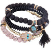Hamsa Hand Evil Eye Protection Bracelet Set — Ancient Symbol for Spiritual Defense - Buddha Tibet xd00100