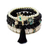 Hamsa Hand Evil Eye Protection Bracelet Set — Ancient Symbol for Spiritual Defense - Buddha Tibet xd00100