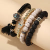 Hamsa Hand Evil Eye Protection Bracelet Set — Ancient Symbol for Spiritual Defense - Buddha Tibet xd00100