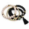 Hamsa Hand Evil Eye Protection Bracelet Set — Ancient Symbol for Spiritual Defense Buddha Tibet