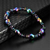 Hematite Bracelet - Rainbow Magnetic Hematite - Buddha Tibet xd00077