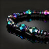 Hematite Bracelet - Rainbow Magnetic Hematite - Buddha Tibet xd00077