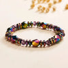 Hematite Bracelet - Rainbow Magnetic Hematite - Buddha Tibet xd00077