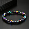 Hematite Bracelet - Rainbow Magnetic Hematite - Buddha Tibet xd00077