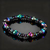 Hematite Bracelet - Rainbow Magnetic Hematite - Buddha Tibet xd00077