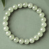 Hetian Jade Ice-Green Bead Bracelet — A Cool, Clear Stone for Steady Days - Ice Green 6mm (26 beads)Buddha Tibet