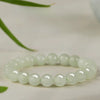 Hetian Jade Ice-Green Bead Bracelet — A Cool, Clear Stone for Steady Days - Ice Green 6mm (26 beads)Buddha Tibet