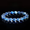 Indian Blue Moonstone Bracelet — 7A Glass-Body Ice Grade, Collector Quality Buddha Tibet