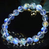 Indian Blue Moonstone Bracelet — 7A Glass-Body Ice Grade, Collector Quality Buddha Tibet