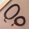 Indian Pterocarpus Santalinus 108-Bead Mala Bracelet — Rare Hardwood Prayer Beads for Deep Practice Buddha Tibet