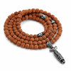 Indonesian Rudraksha 108-Bead Mala — Highland Seed Bracelet & Necklace for Daily Practice Buddha Tibet