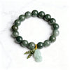 Jade Bracelet - Pixiu Green Jade Bracelet for Wealth & Serenity - Buddha Tibet xd00012