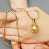 Jade Necklace - Blessing & Money Bag - Buddha Tibet xd00080