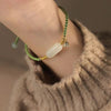 Jade Peace Buckle Hand Rope — Braided Cord for Daily Protection - Hetian Jade StyleBuddha Tibet