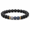 Lava Stone Bracelet - Grounding & Strength & Courage Buddha Tibet