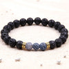 Lava Stone Bracelet - Grounding & Strength & Courage - Buddha Tibet xd00056