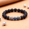 Lava Stone Bracelet - Grounding & Strength & Courage - Buddha Tibet xd00056