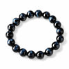 Light Blue & Blue Tiger Eye Bracelet — Natural Collector-Grade Hawk Eye Bead Strand Buddha Tibet