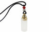 Mini Ghau Box Pendant Necklace — Agate & Chalcedony Prayer Container - Chalcedony BarrelBuddha Tibet