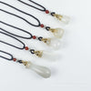 Mini Ghau Box Pendant Necklace — Agate & Chalcedony Prayer Container - Guanyin VaseBuddha Tibet