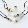 Mini Ghau Box Pendant Necklace — Agate & Chalcedony Prayer Container - Guanyin VaseBuddha Tibet