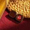 Miniature Thangka Leather Pendant — Hand-Painted Tibetan Deity Charm Buddha Tibet