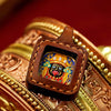 Miniature Thangka Leather Pendant — Hand-Painted Tibetan Deity Charm Buddha Tibet