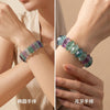 Mixed Stone Hand-Pai Bracelet — Color That Sits Flat on the Wrist - Fluorite Oval 22×10.5mmBuddha Tibet