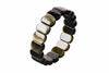 Mixed Stone Hand-Pai Bracelet — Color That Sits Flat on the Wrist - Golden Obsidian 14×10mmBuddha Tibet