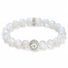 Moonstone & Aquamarine Bead Bracelet — Soft Glow Charm for Luck & Love Buddha Tibet