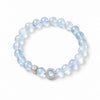 Moonstone & Aquamarine Bead Bracelet — Soft Glow Charm for Luck & Love Buddha Tibet