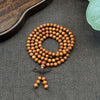 Multi-Wood 108-Bead Mala Bracelet — Natural Wood Prayer Beads for Daily Wear & Meditation Buddha Tibet