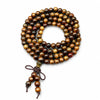 Multi-Wood 108-Bead Mala Bracelet — Natural Wood Prayer Beads for Daily Wear & Meditation - Black Rosewood 6mmBuddha Tibet
