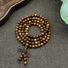 Multi-Wood 108-Bead Mala Bracelet — Natural Wood Prayer Beads for Daily Wear & Meditation Buddha Tibet