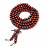 Multi-Wood 108-Bead Mala Bracelet — Natural Wood Prayer Beads for Daily Wear & Meditation - Blood Sandalwood 6mmBuddha Tibet
