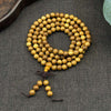 Multi-Wood 108-Bead Mala Bracelet — Natural Wood Prayer Beads for Daily Wear & Meditation Buddha Tibet