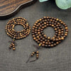 Multi-Wood 108-Bead Mala Bracelet — Natural Wood Prayer Beads for Daily Wear & Meditation Buddha Tibet
