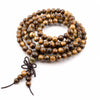 Multi-Wood 108-Bead Mala Bracelet — Natural Wood Prayer Beads for Daily Wear & Meditation - Green Sandalwood (Straight Grain) 6mmBuddha Tibet