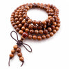 Multi-Wood 108-Bead Mala Bracelet — Natural Wood Prayer Beads for Daily Wear & Meditation - Jujube Wood 6mmBuddha Tibet
