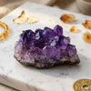 Natural Amethyst Cluster — Raw Crystal for Energy Grids &amp; Feng Shui - Buddha Tibet xd00208