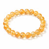Natural Citrine Bead Bracelet 8mm & 10mm — Ice-Clear Yellow Crystal For Prosperity - 8mmBuddha Tibet