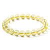Natural Lemon Citrine Bracelet — Clear Crystal Strand For Prosperity, Three Clarity Grades Buddha Tibet