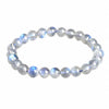 Natural Moonstone Bead Bracelet — Blue, Pink, White & Silver, 5A Grade - Creamy Blue MoonstoneBuddha Tibet
