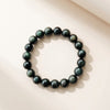 Natural Rainbow Obsidian Bracelet — Volcanic Stone That Shows Its Colors in the Light - Buddha Tibet xd001101