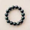 Natural Rainbow Obsidian Bracelet — Volcanic Stone That Shows Its Colors in the Light - Buddha Tibet xd001103