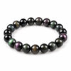 Natural Rainbow Obsidian Bracelet — Volcanic Stone That Shows Its Colors in the Light Buddha Tibet