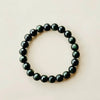 Natural Rainbow Obsidian Bracelet — Volcanic Stone That Shows Its Colors in the Light - Buddha Tibet xd00110