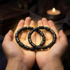 Natural Raw Black Tourmaline Bracelet — Stone of Protection & Grounding - Buddha Tibet xd00201